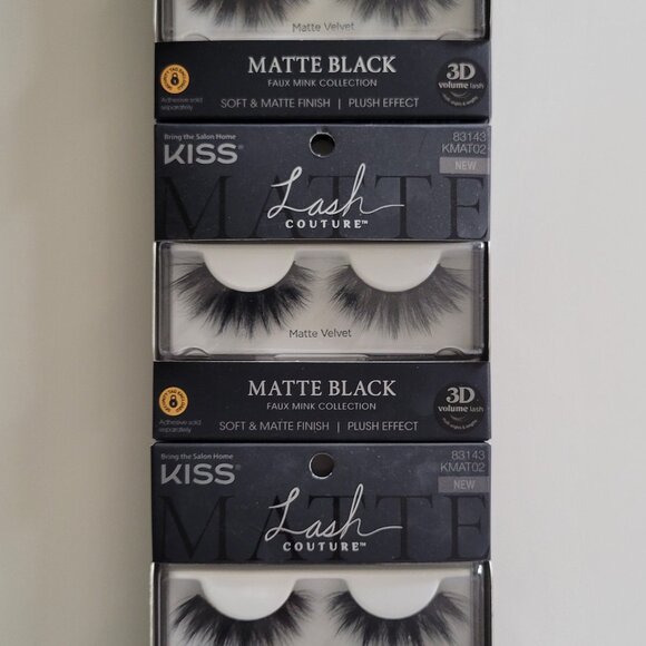 Kiss Lash Couture - Matte Black Faux Mink Collection - Matte Velvet 3pk - Picture 2 of 4